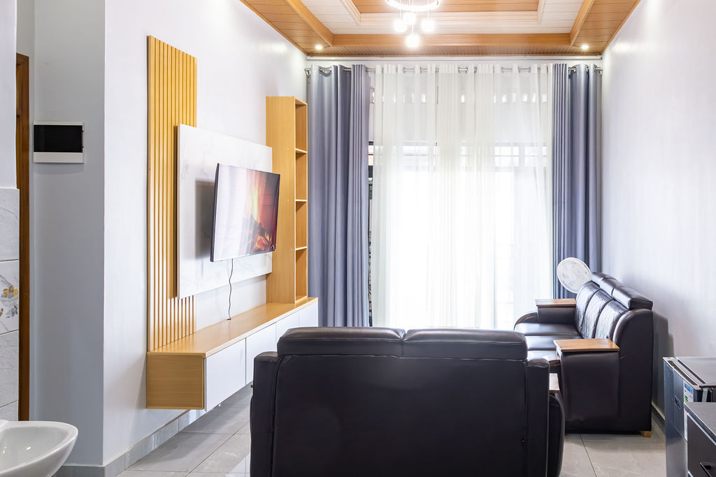Family cottage — living room and dining area